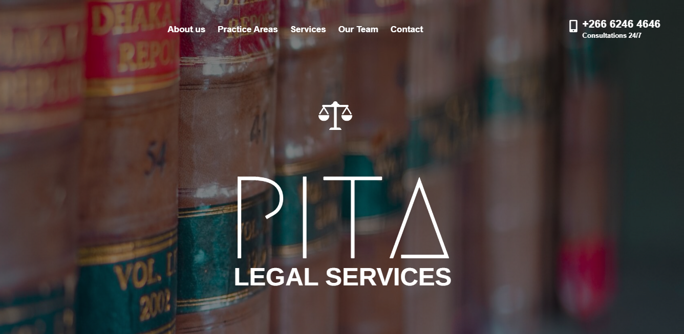 Pita Legal Services website preview