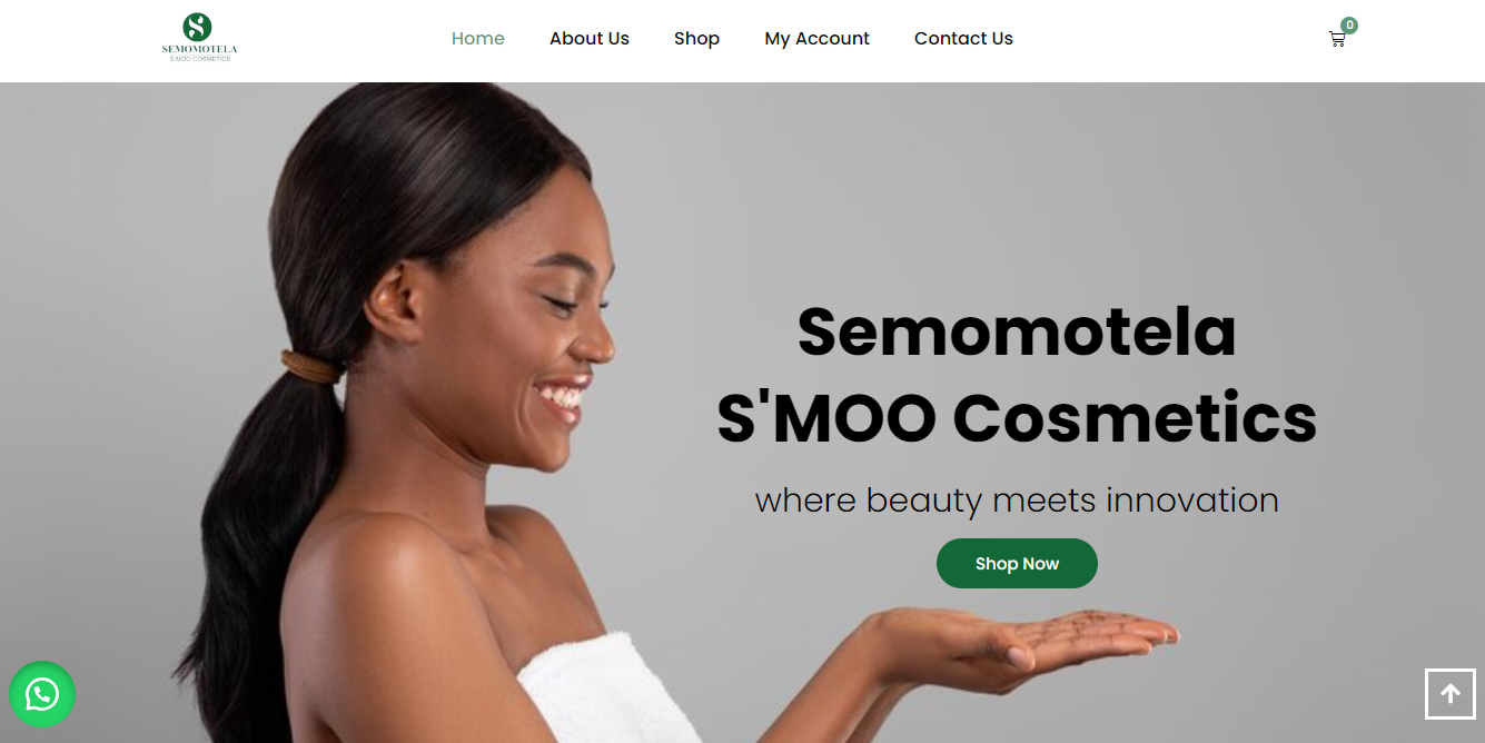 Semomotela SMOO Cosmetics website preview