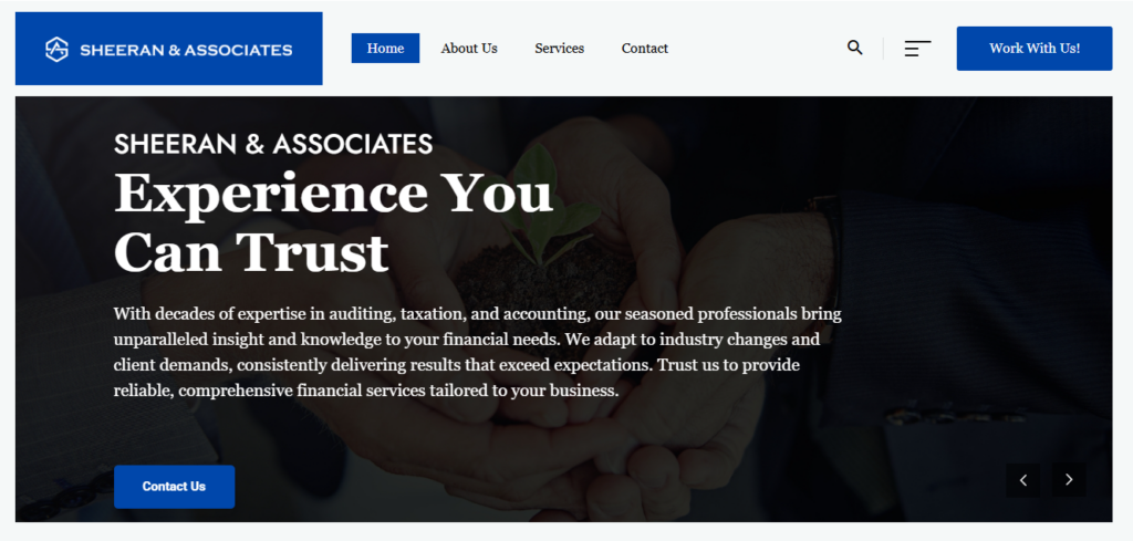 Sheeran & Associates — website preview