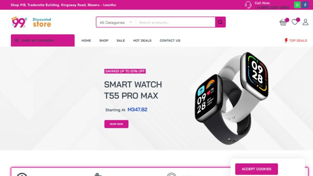 99c Discount Store — website preview