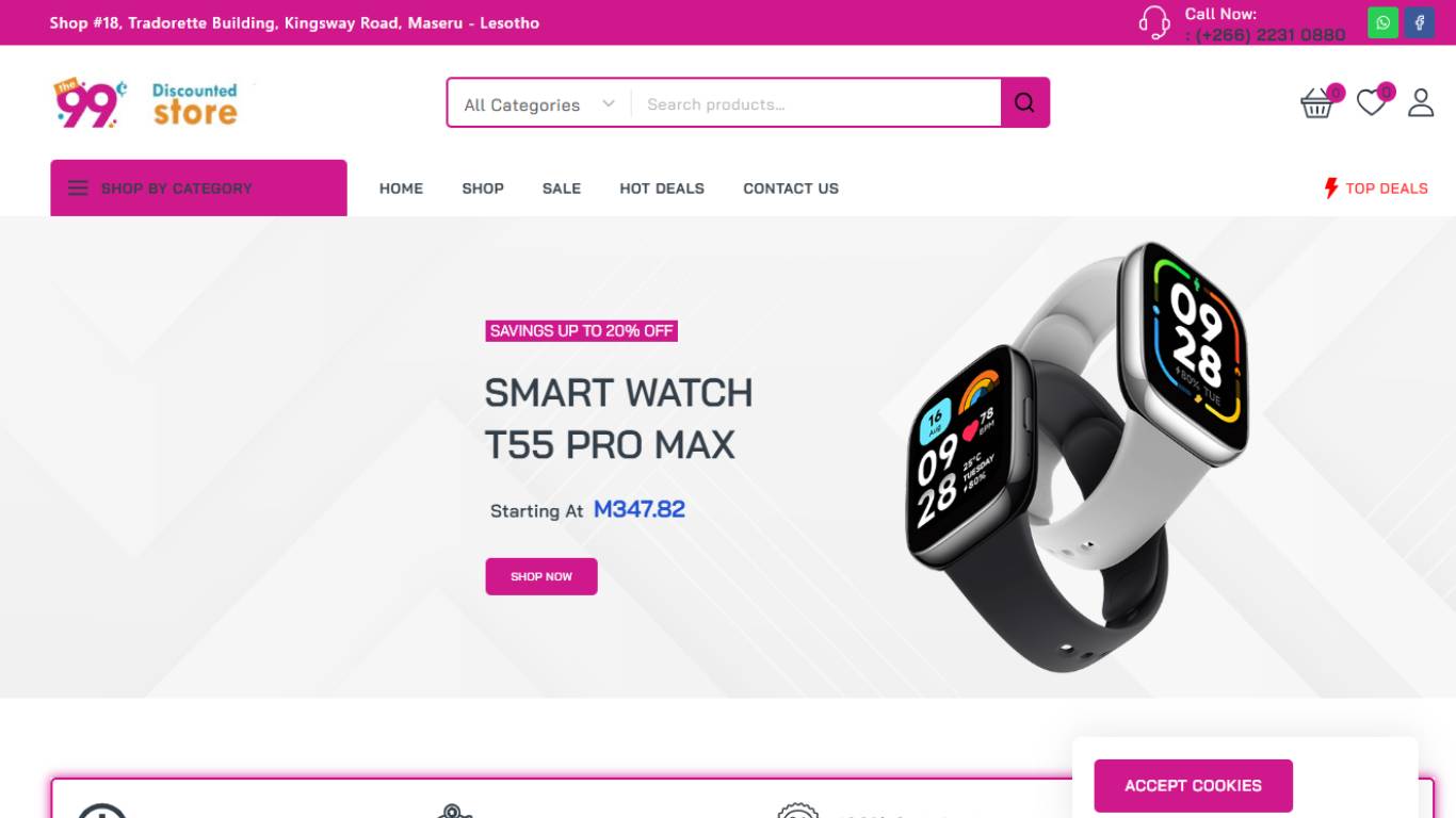 99c Discount Store website preview