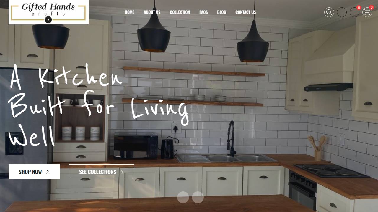 Gifted Hands Crafts website preview